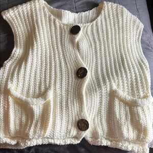 Women's Cream Sweater Vest